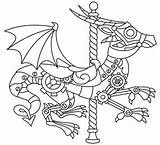 Steampunk Dragon Coloring Carousel Urban Threads Urbanthreads Productid Aspx Embroidery Patterns sketch template