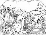 Nativity Coloring sketch template