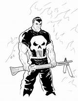 Punisher Pages Skull Coloring Deviantart Template sketch template