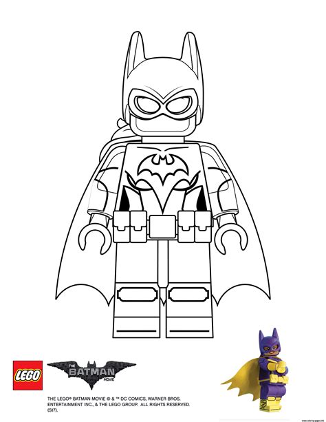 batgirl lego batman  coloring page printable