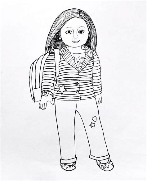 nice images american girl kit coloring pages american girl