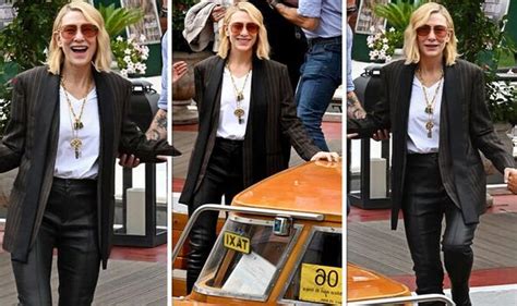 Cate Blanchett 53 Stuns In Skin Tight Leather Trousers On Day 3 Of