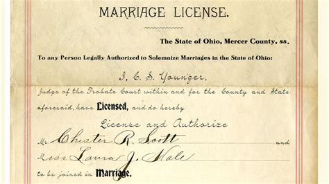 marriage license issued to chester r scott and miss laura
