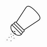 Salt Shaker Pepper Vector Icon Spice Clip Illustrations Illustration Stock Line sketch template
