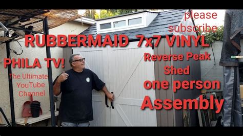 rubbermaid  vinyl shed  person assembly home depot