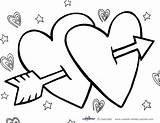 Arrow Heart Pages Coloring Printable Getcolorings sketch template