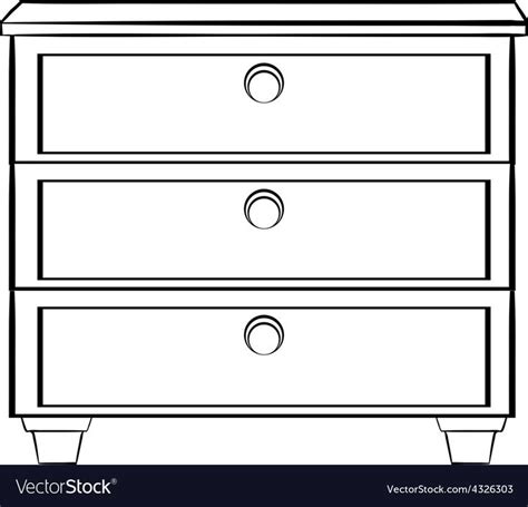 cabinet vector image  vectorstock shapes preschool wooden drawers