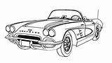 Car Corvette Coloring Cars Drawing Drawings Classic Pages Line Easy Draw Outline Clip Stingray Vintage Sports Cool Antique Clipart Step sketch template