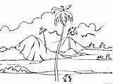 Coloring Pages Nature Coloring4free Mountain Kids sketch template