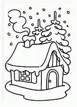 Coloring Winter House Snow Pages Sheets Covered Printable Christmas Kids Snowy Houses Monster During Colouring Book Color Print Cartoon Kidsplaycolor sketch template