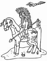Coloring Native Pages Indian American Horse Coloring4free Printable Riding Kids Indians Clipart India Chief Cowboys Colouring Map Pole Totem Popular sketch template