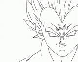 Vegeta Coloring Majin Pages Dbz Template sketch template
