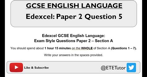 question  language paper  aqa paper  question  gcse english