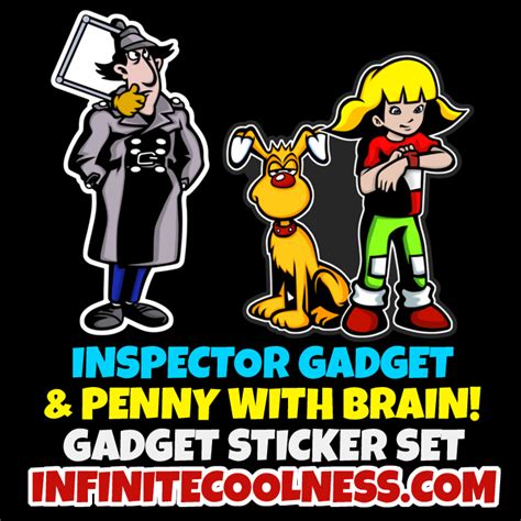 Inspector Gadget Penny And Brain Sticker Set By Creedstonegate On