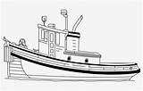 Tugboat Watercraft Boat 126kb sketch template