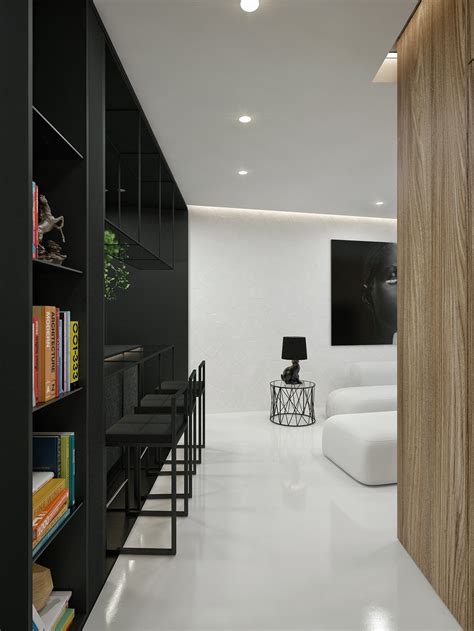 black  white interior design ideas modern apartment  id white