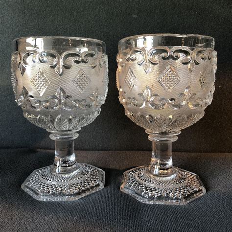 Pair Of Victorian Glass Goblets Antique Glass Hemswell Antique Centres