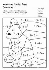 Math Coloring Kangaroo Grade Worksheets Pages Facts Kids 1st Animal Kindergarten Addition Google Subtraction sketch template