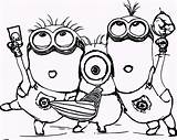 Coloring Pages Cute Minion Minions Kids Easy Despicable Cartoons Known Them Find Will sketch template