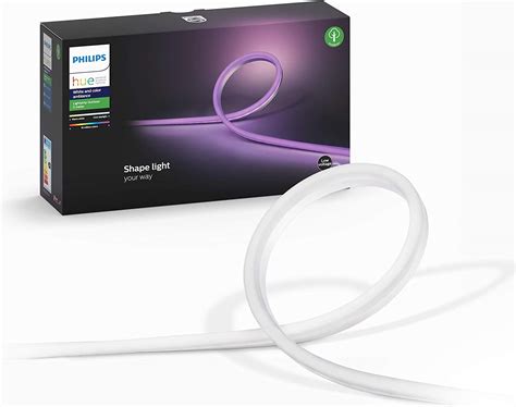 philips hue smart outdoor lightstrip white colour ambiance   waterproof base kit