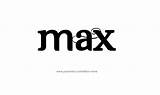 Name Max Tattoo Designs sketch template