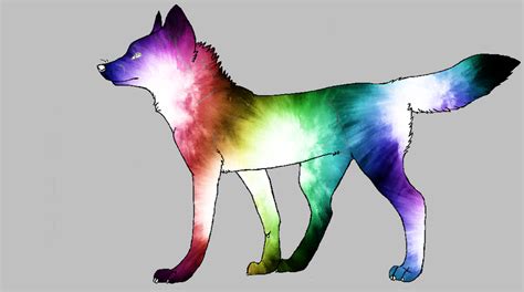 rainbow wolf adopt  syoshohiataki  deviantart