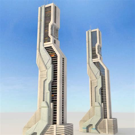 sci fi futuristic building max