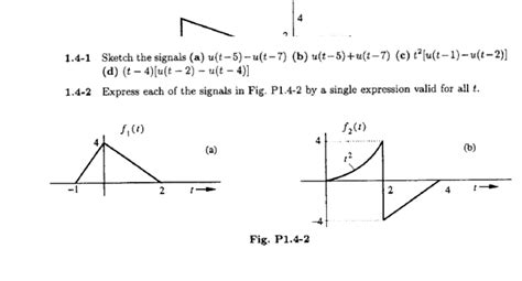 solved 4 1 4 1 sketch the signals a u t 5 u t 7 b