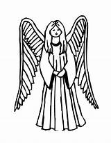 Coloring Pages Angel Printable Print Guardian Gabriel Coloring4free Drawing Color Stitch Getdrawings Coloringme Devil Silhouette Getcolorings Cute sketch template