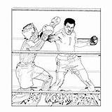 Coloring Pages Boxing Ali Muhammad Boxer Kid Little Templates Naughty Kangaroo Template sketch template
