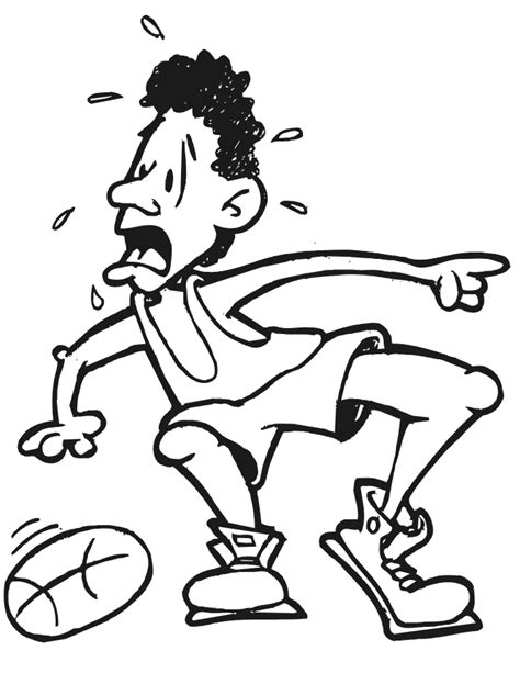 basketball player coloring page coloring home