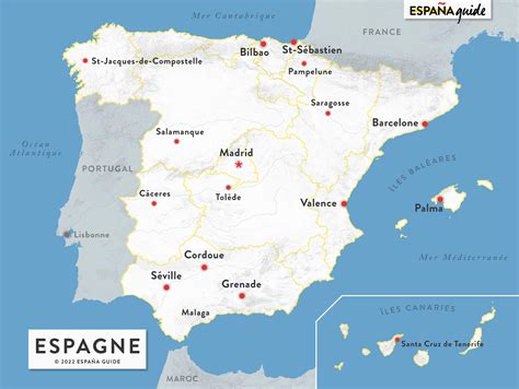 carte despagne  espana guide