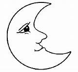 Moon Coloring Para Coloringcrew Lune Imprimir Dibujos Luna Imagen sketch template