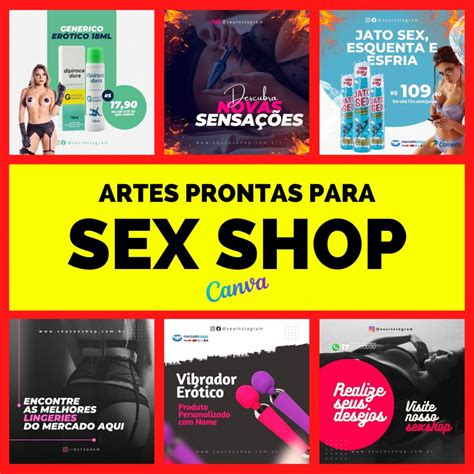 50 artes para sex shop templates 100 editáveis com canva no elo7