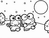 Keroppi Coloring Pages Date Night sketch template