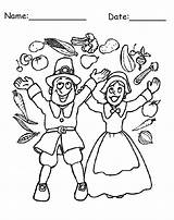 Pilgrims sketch template