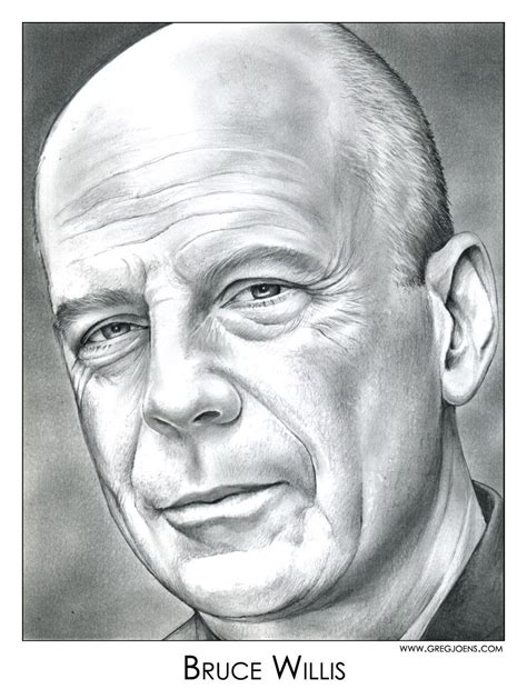 bruce willis  gregchapin  deviantart portrait sketches portrait