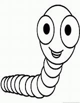Earthworm sketch template