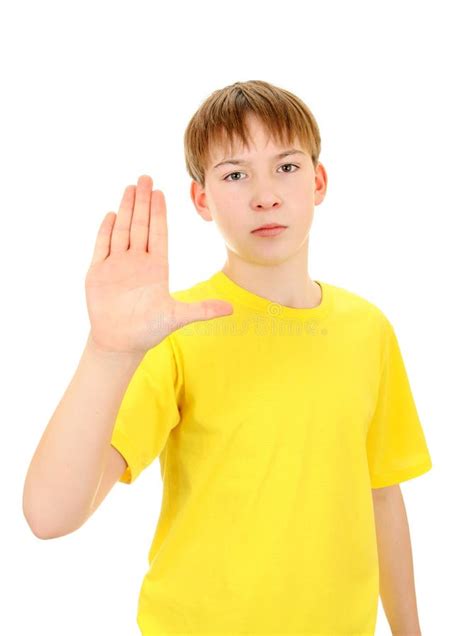 stop hand gesture stock image image  outstretched