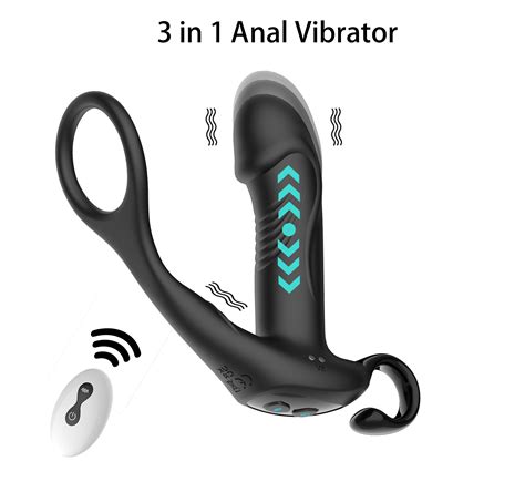thrusting and vibrating prostate massager with remote control secwell