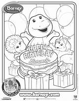 Birthday Coloring Barney Pages Happy 6th Colouring Printable Sheet Template Choose Board Girl sketch template