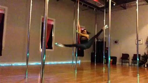 gemma lux pole dance freestyle floor work impulse pole