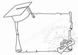 Diploma Certificate Graduation Cap Template Coloring Parchment Hat Pdf Coloringpage Eu sketch template