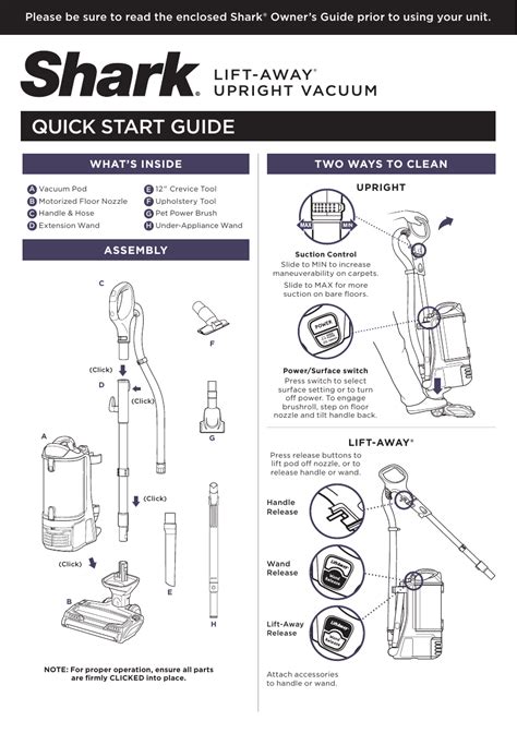 shark cordless vacuum instruction manual