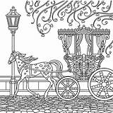 Coloring Carriage Horse Pages Wagon Buggy Color Printable Apps Drawn Getcolorings Horses Choose Board Template sketch template