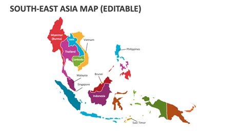 south east asia map powerpoint    template