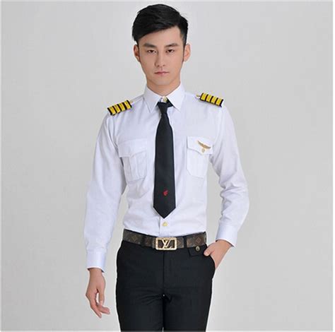 Airline Clothing Crew Outfits Pilot Uniform Shirts For