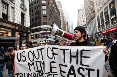 antiwar protesters   condemn killing  suleimani   york times