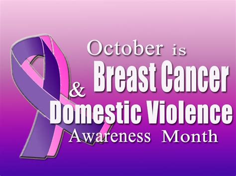 October Is Breast Cancer And Domestic Violence Awareness Month