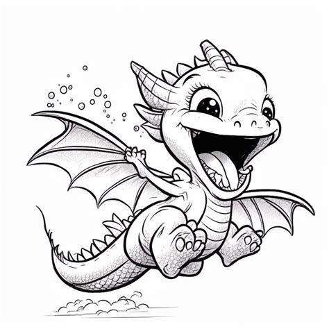 animated baby dragon coloring pages